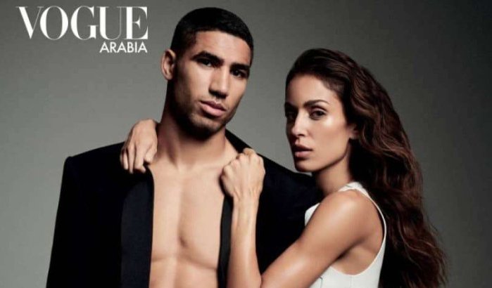 Achraf Hakimi en Hiba Abouk poseren voor Vogue (video)