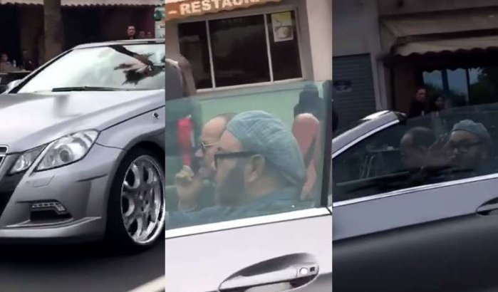 Koning Mohammed VI met cabrio in Casablanca (video)