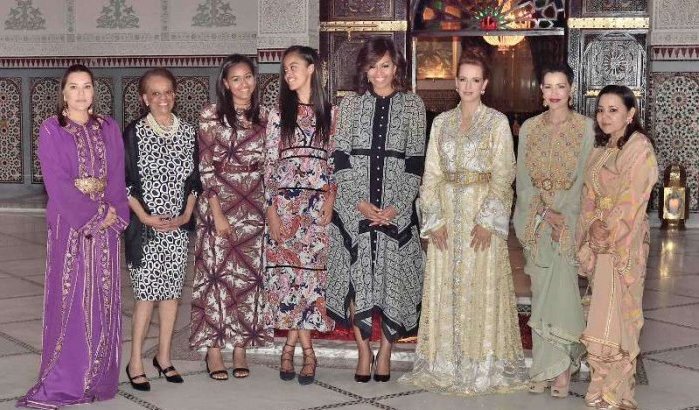Foto's: ftour Michelle Obama en Marokkaanse prinsessen