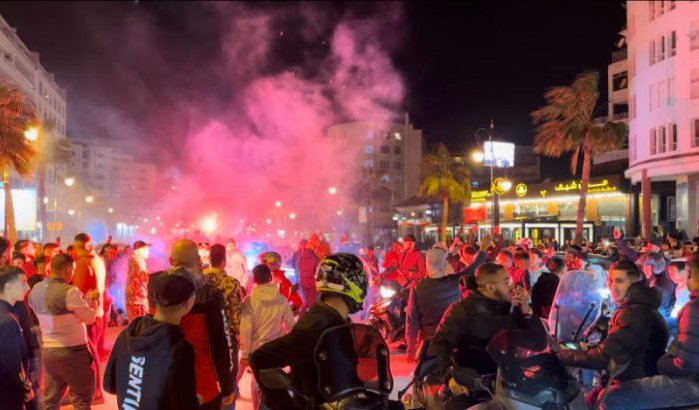 Feest in straten Tanger na zege Marokko (video)