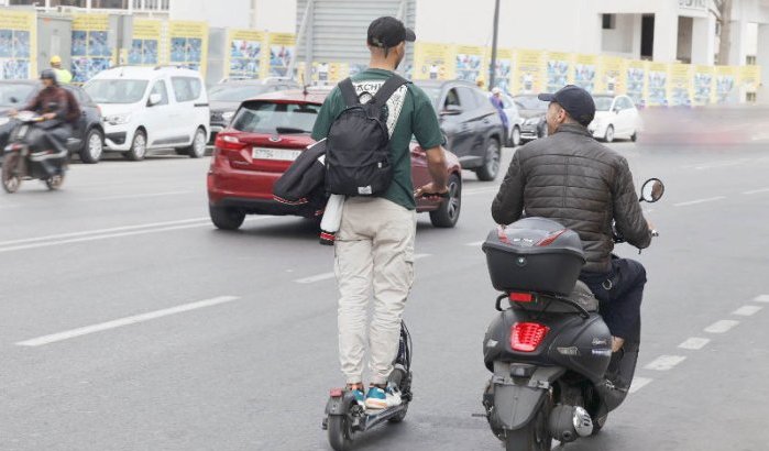 Drama met elektrische step in Tanger