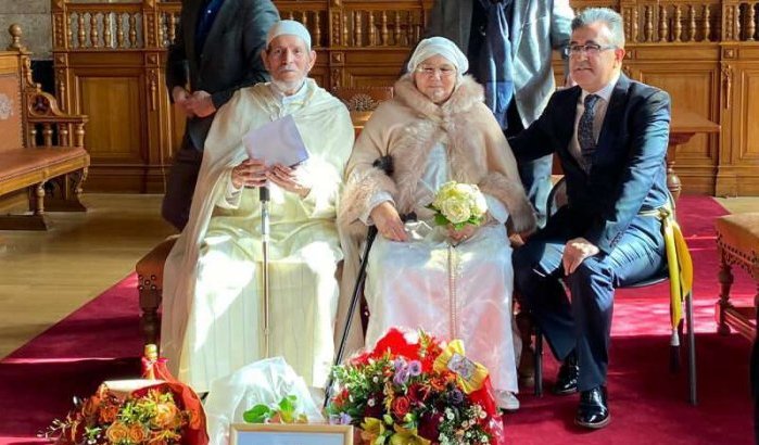 Belgische Koning feliciteert Marokkaans koppel met 60-jarig huwelijk