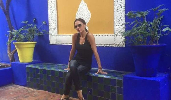 Foto: Victoria Beckham in Majorelletuin Marrakech