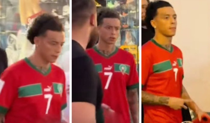 Rapper Central Cee schittert in Ziyech's Marokkaanse shirt (video)