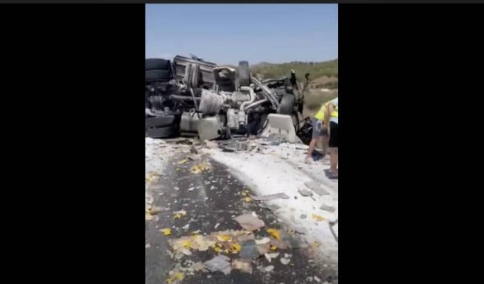 Marokkaan 30 meter gekatapulteerd na ongeval in Spanje (video) 