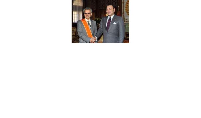 Prins Al Walid Ibn Talal gedecoreerd door Mohammed VI 