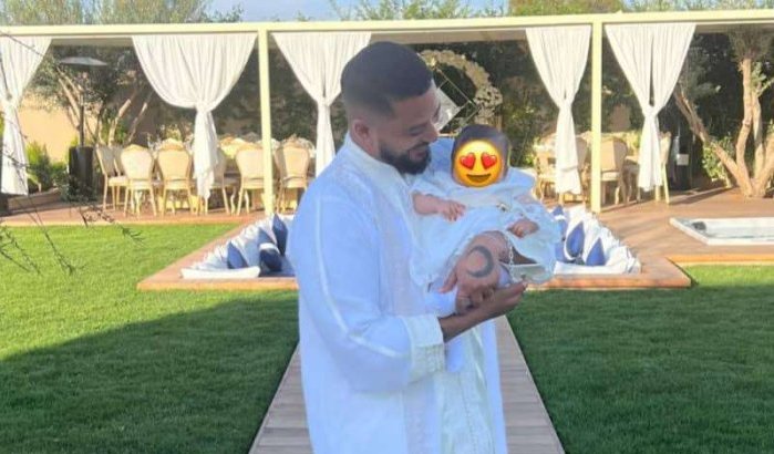 Zanger Slimane viert doop dochter in Marrakech