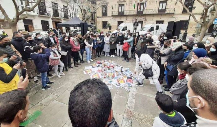 Demonstratie na moord op Khaoula (14) in Spanje