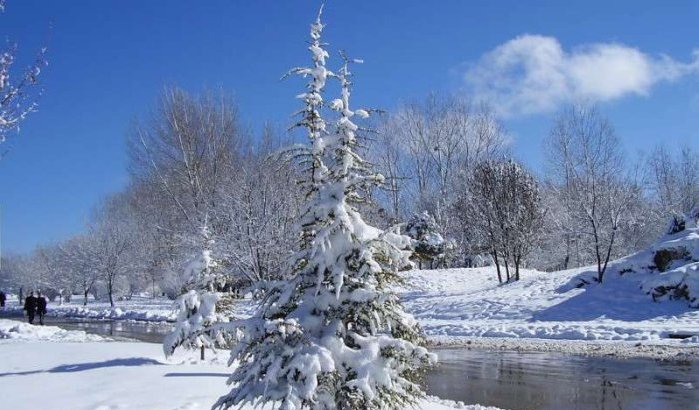Sneeuw in Ifrane (foto's)