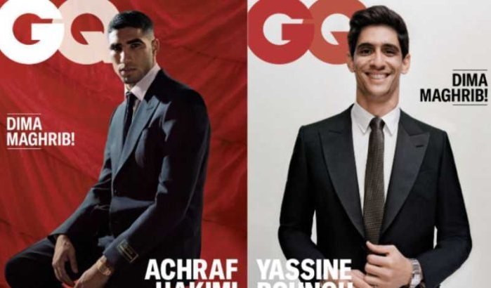 Hakimi en Bounou op cover GQ Middle East magazine