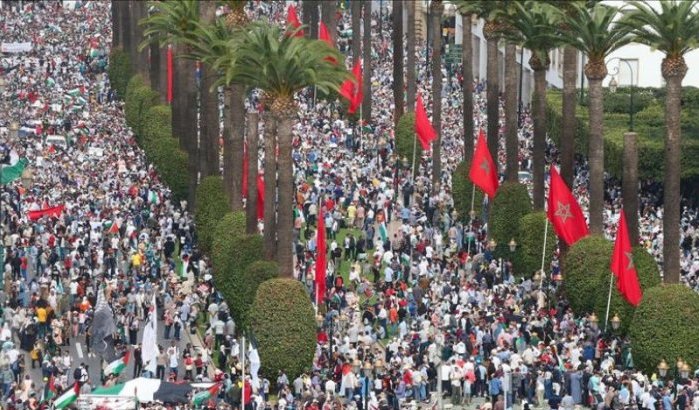 Marokkanen zondag massaal op straat voor Palestina en Libanon