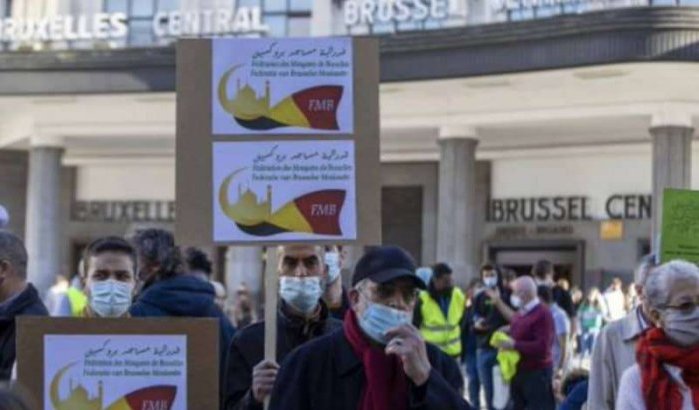 Moslims, Joden en Christenen demonstreren samen in Brussel