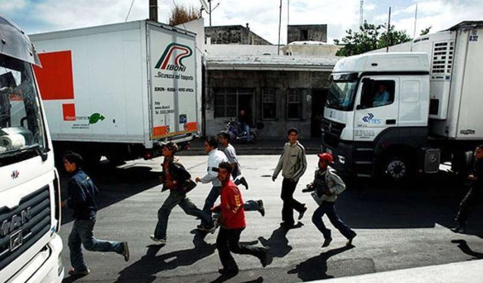 Vrachtwagen met migranten onderschept in haven Tanger Med