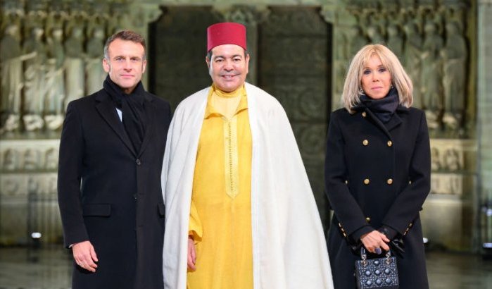 Prins Moulay Rachid op heropening Notre-Dame (video)