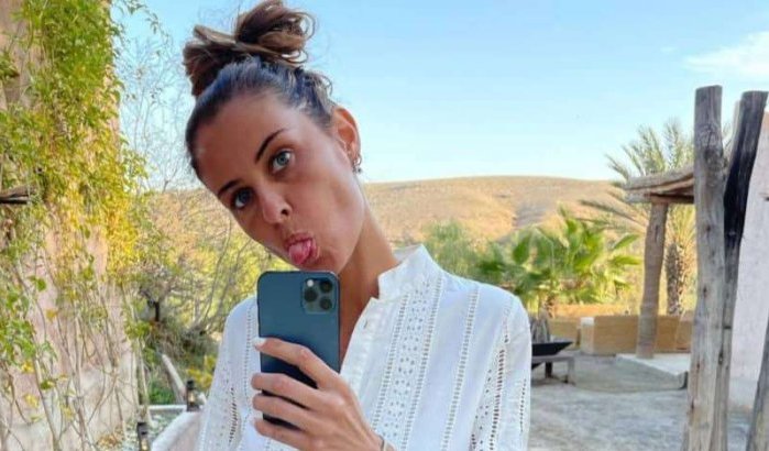 Ex-Miss Frankrijk Malika Menard geniet van Marrakesh