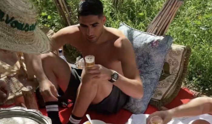 Achraf Hakimi gespot op quad in Marrakech 