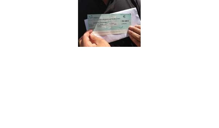 Cheque van Mohammed VI op internet