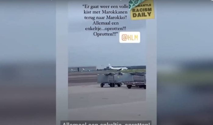 KLM-medewerker: "Volle kist met Marokkanen terug naar Marokko, oprotten, oprotten!" (video)