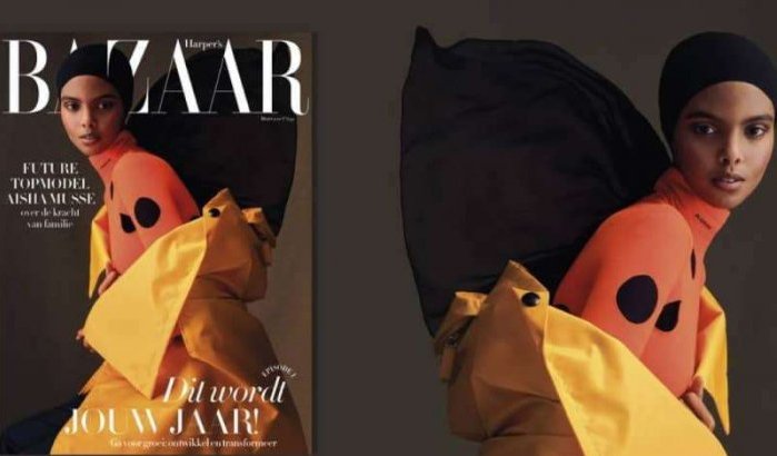 Hijab-model Aisha Musse op voorpagina Harper's Bazaar