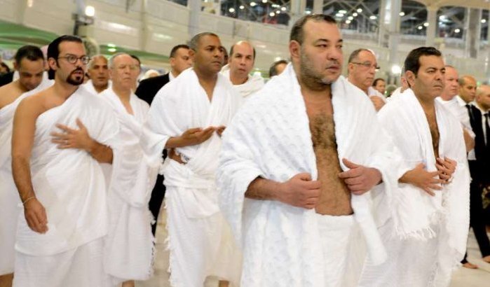 Koning Mohammed VI voor Umrah in Mekka