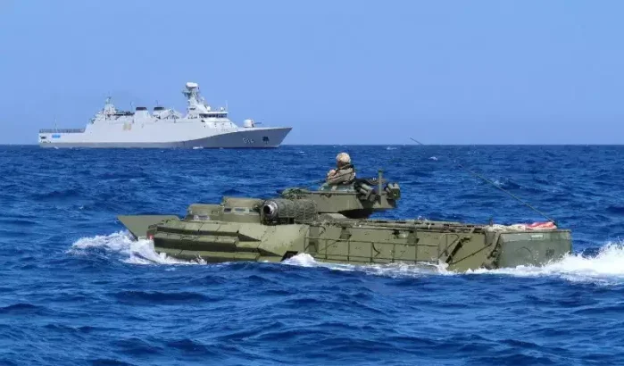 Gezamenlijke militaire oefening Marokko-Italië voor kust Tanger