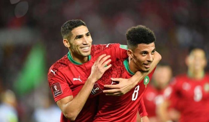 Voetbalwedstrijd Marokko Panama in zicht
