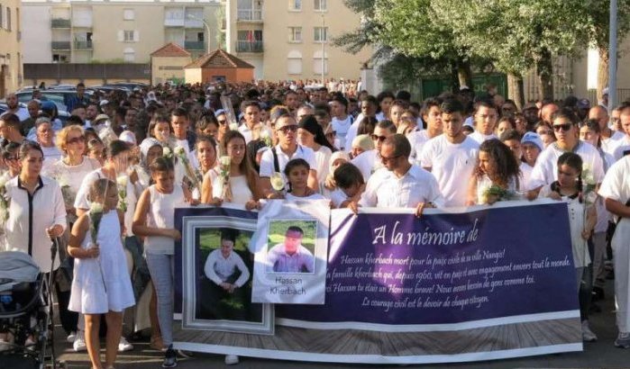 Honderden op straat voor eerbetoon aan vermoorde Marokkaan in Frankrijk