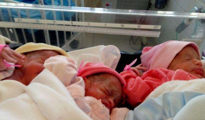 Marokko: drieling geboren in Settat (foto's)