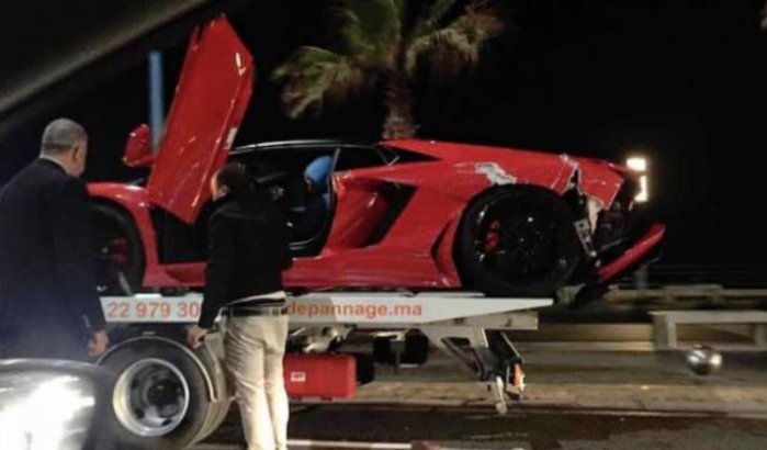 Dronken richkid veroorzaakt ongeval met Lamborghini en vlucht weg in Tetouan