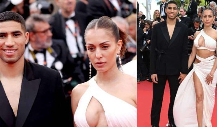 Veel ophef om jurk Hiba Abouk, vrouw van Achraf Hakimi