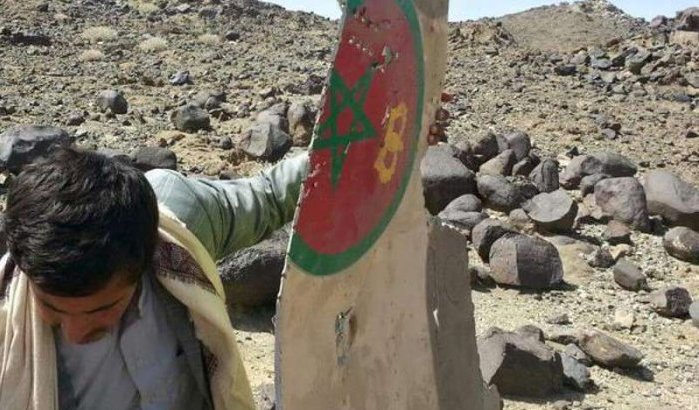 Eerste beelden neergehaald Marokkaans gevechtsvliegtuig in Jemen