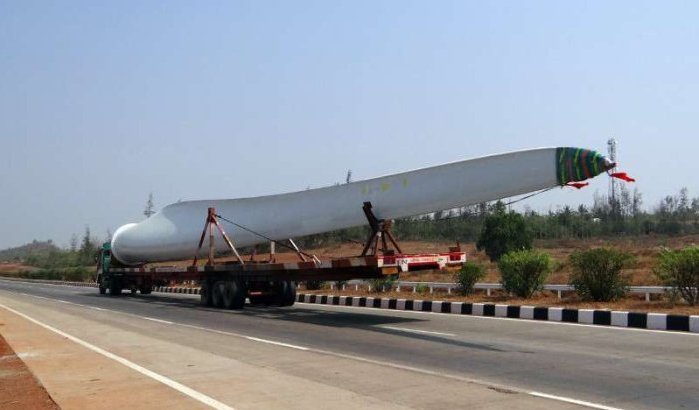 Eerste "made in Morocco" windmolenblad klaar