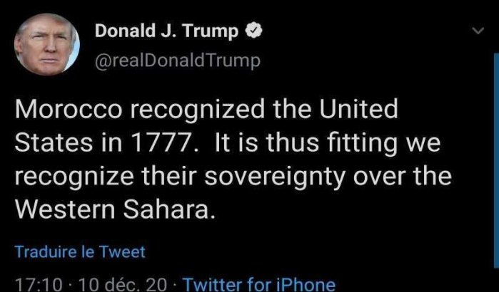 Sahara-Tweets van Trump verkocht voor 90.000 dollar