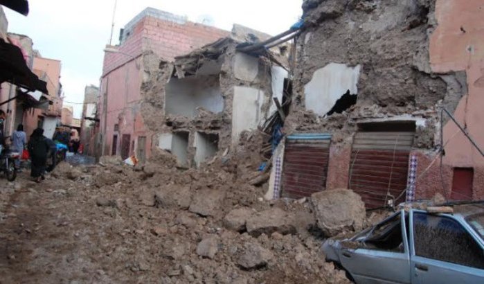 Vijf huizen ingestort in medina Marrakech (video)