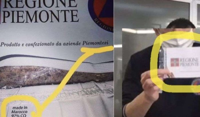 "100% Italiaanse mondmaskers" in Marokko gemaakt