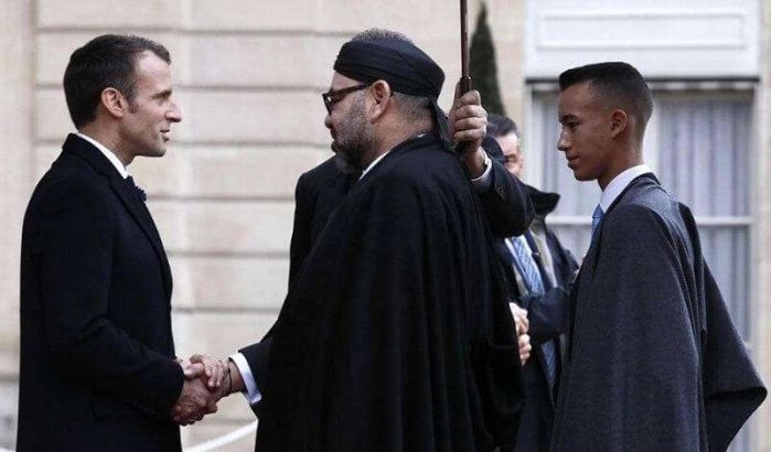 Koning Mohammed VI en Trump schudden elkaar hand in Frankrijk (video)