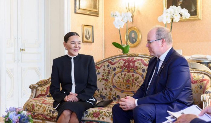 Lalla Hasna ontmoet prins Albert II van Monaco