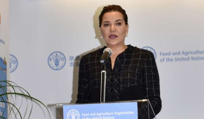 Lalla Hasna in Rome voor bijeenkomst FAO (foto's) 
