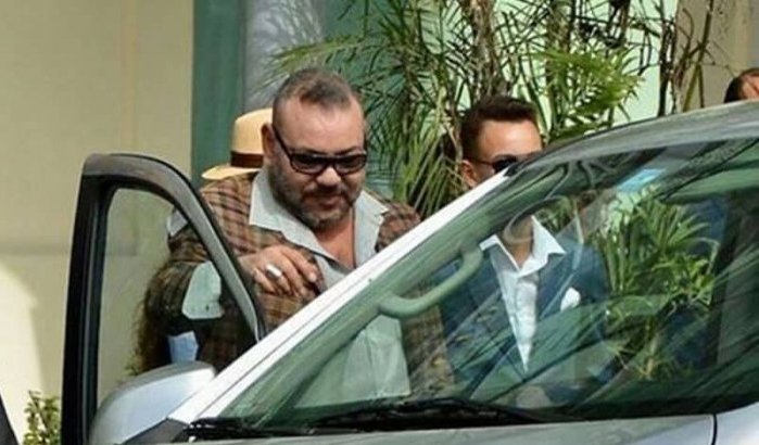 Koning Mohammed VI gespot bij strand Rabat