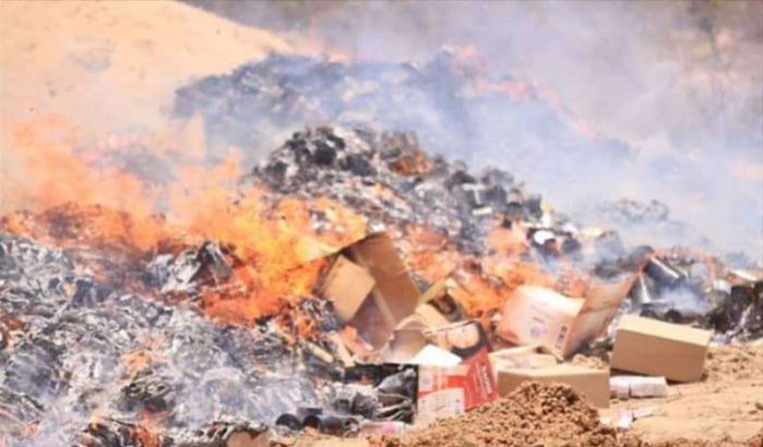 Dakhla: ruim 5 ton smokkelwaar vernietigd