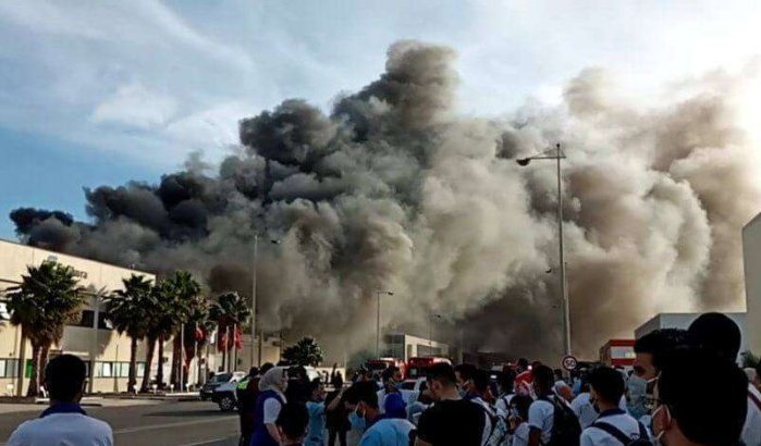 Grote brand in fabriek Tanger Free Zone