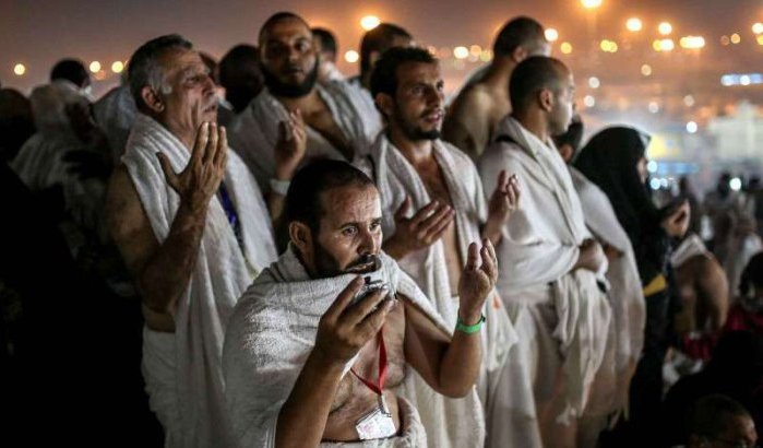 Marokkaanse pelgrims demonstreren in Mekka