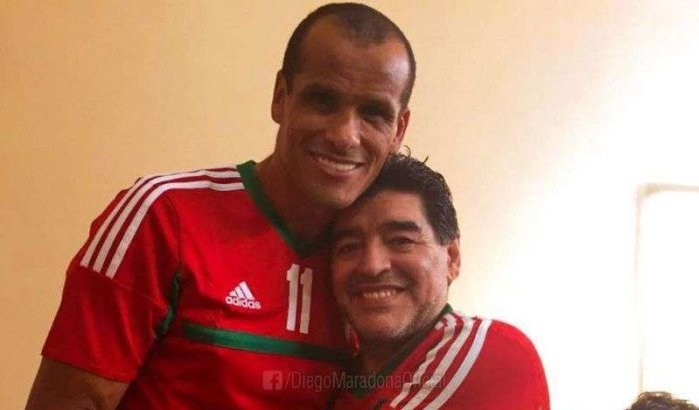 Diego Maradona en Rivaldo dol op Marokko (foto)
