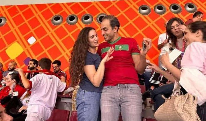 Marokkaanse fan doet huwelijksaanzoek tijdens WK-wedstrijd in Qatar