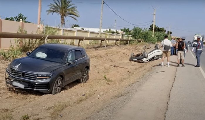 Auto's botsen frontaal op weg Arekman-Berkane, meerdere gewonden (video)