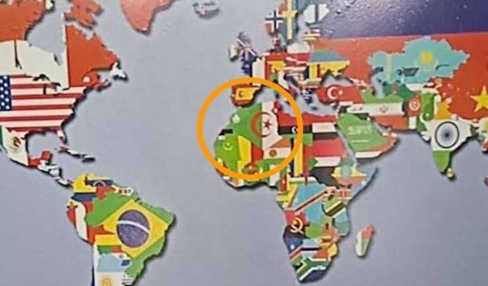 Wereldkaart zonder Marokko zorgt voor ophef (foto)