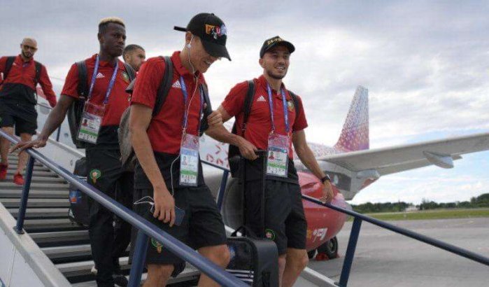 Marokkaans elftal in Kaliningrad aangekomen voor wedstrijd tegen Spanje