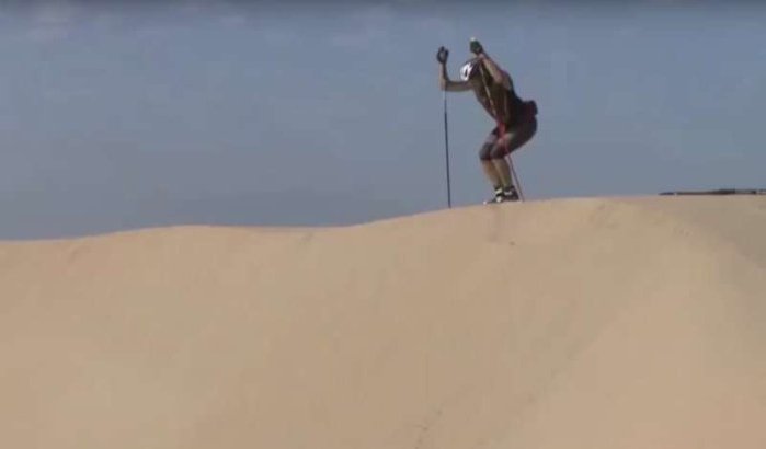 Marokkaanse skiër bereidt zich in Sahara voor op Olympische Winterspelen (video)