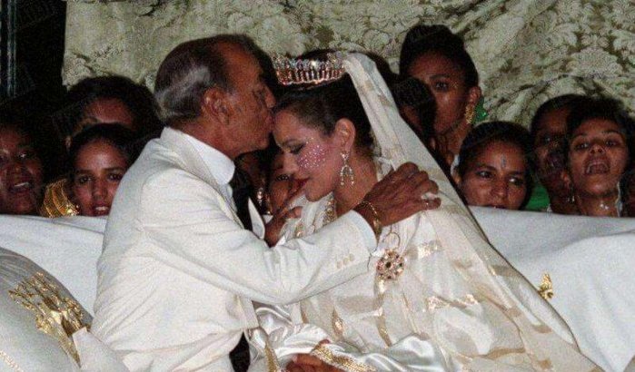 Hassan II op huwelijk dochter Lalla Hasnaa 25 jaar geleden (foto's)
