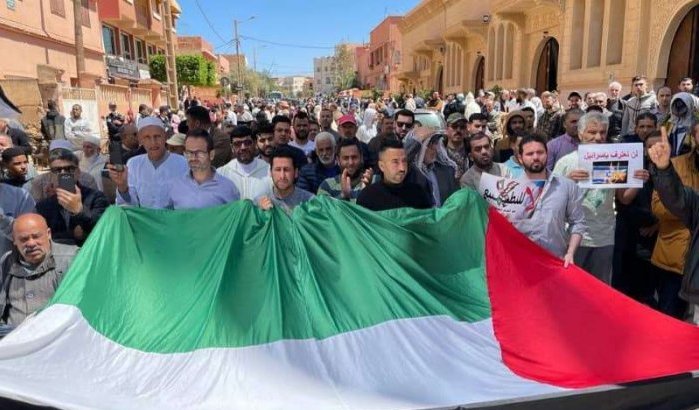 Marokkanen demonstreren massaal tegen Israëlische aanval in Jeruzalem